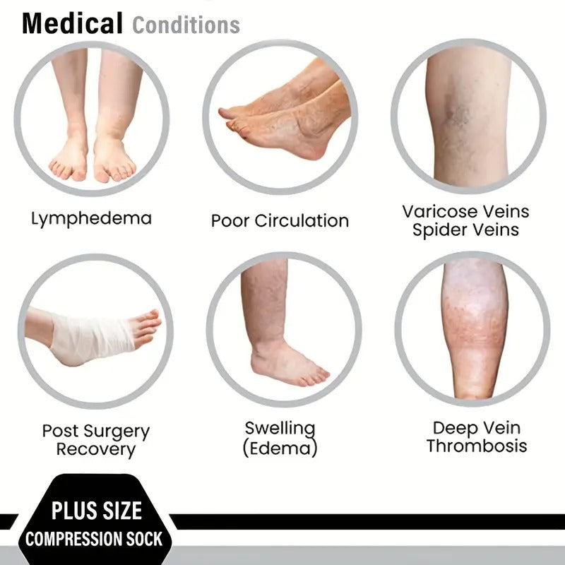 Plus Size Compression Socks | Graduated Support