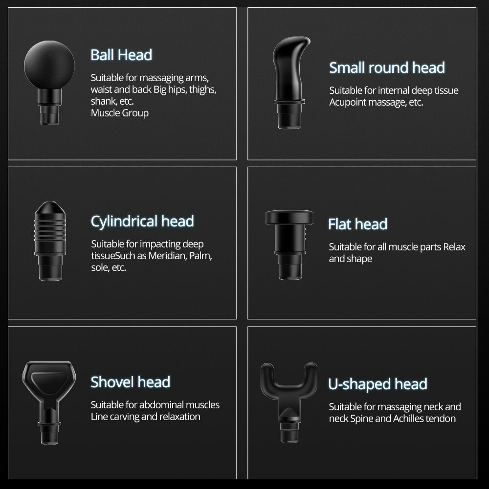 N - Professional Massage Gun - 30 Speeds/8 Heads - Touch Screen