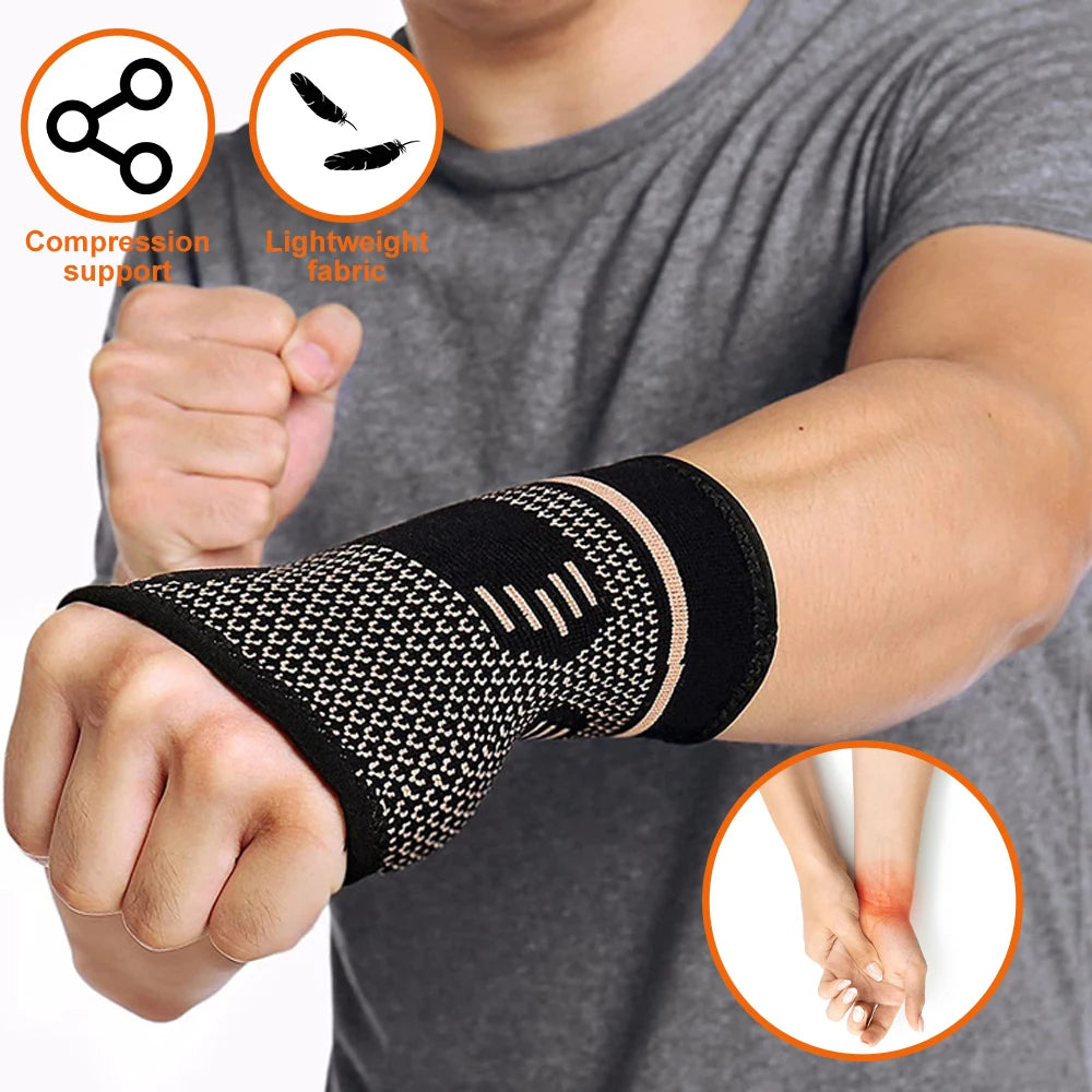 Copper Wrist Compression Sleeve | Wrist Support