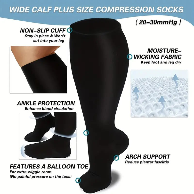 Plus Size Compression Socks | Graduated Support