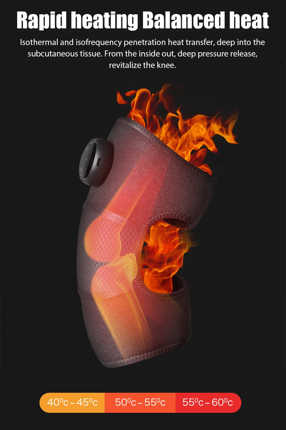 SootheHeat Knee Massager | Heat & Vibration