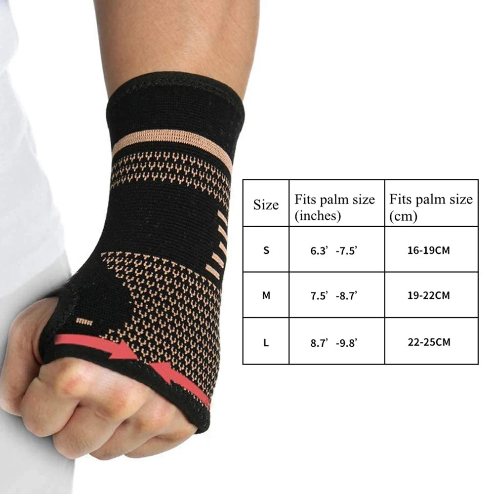 Copper Wrist Compression Sleeve | Wrist Support