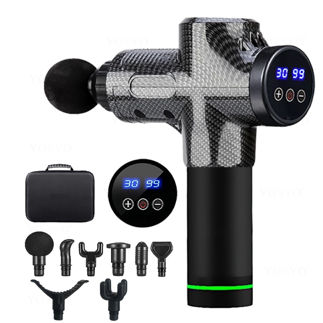 N - Professional Massage Gun - 30 Speeds/8 Heads - Touch Screen
