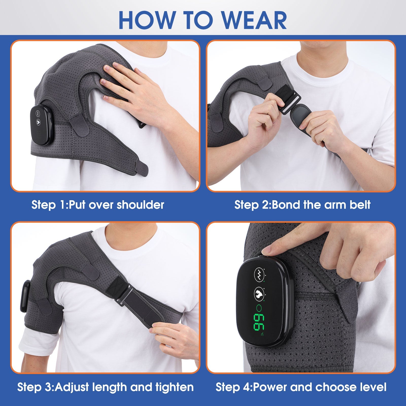 Heating Shoulder Brace | Compression & Vibration