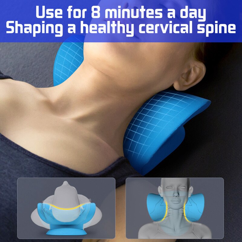 Neck & Shoulder Stretcher | Cervical Traction Pillow