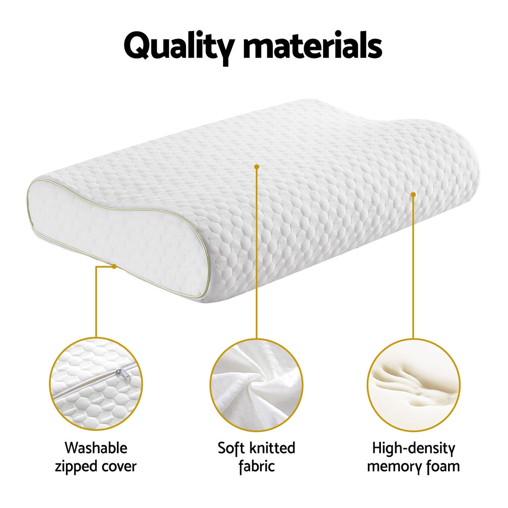 ErgoComfort Memory Foam Neck Pillow | Contoured Support