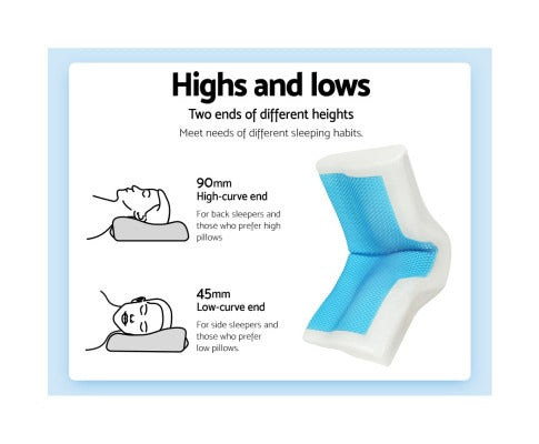 Memory Foam Contour Pillow | Cool Gel Support