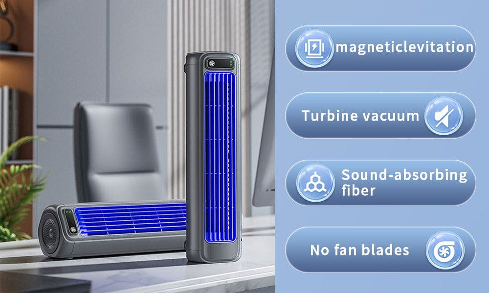 Portable Bladeless Tower Fan | Personal Fan