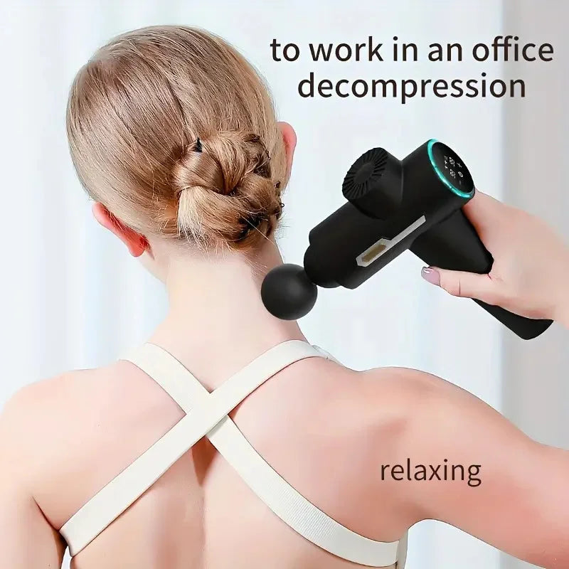 N - REPLACE YOSYO by STORE NAME - Massage Gun, Deep Tissue Massage Gun for Pain Relief, with 8 Massage Heads and 6 Speeds