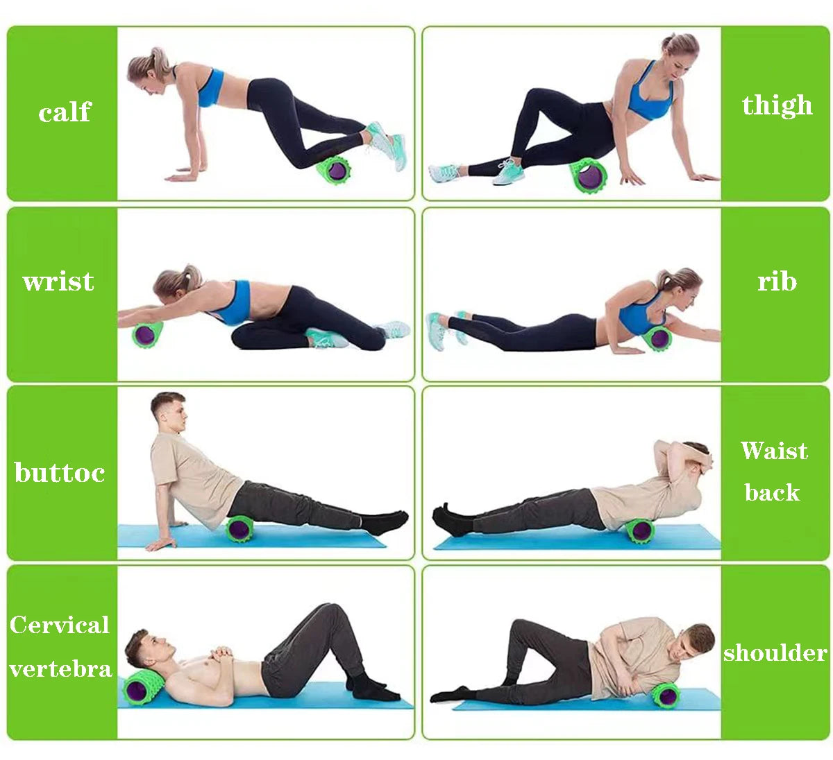 Yoga Foam Roller | 3D Textured, Full-Body Mobility