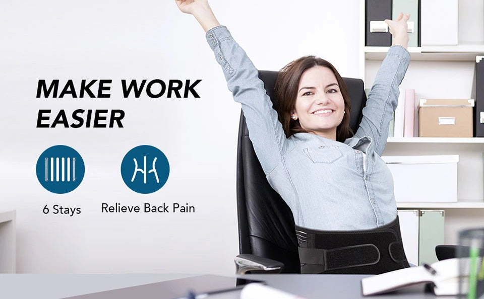 Lower Back Brace | 6 Stay Anti Skid Lumbar Support