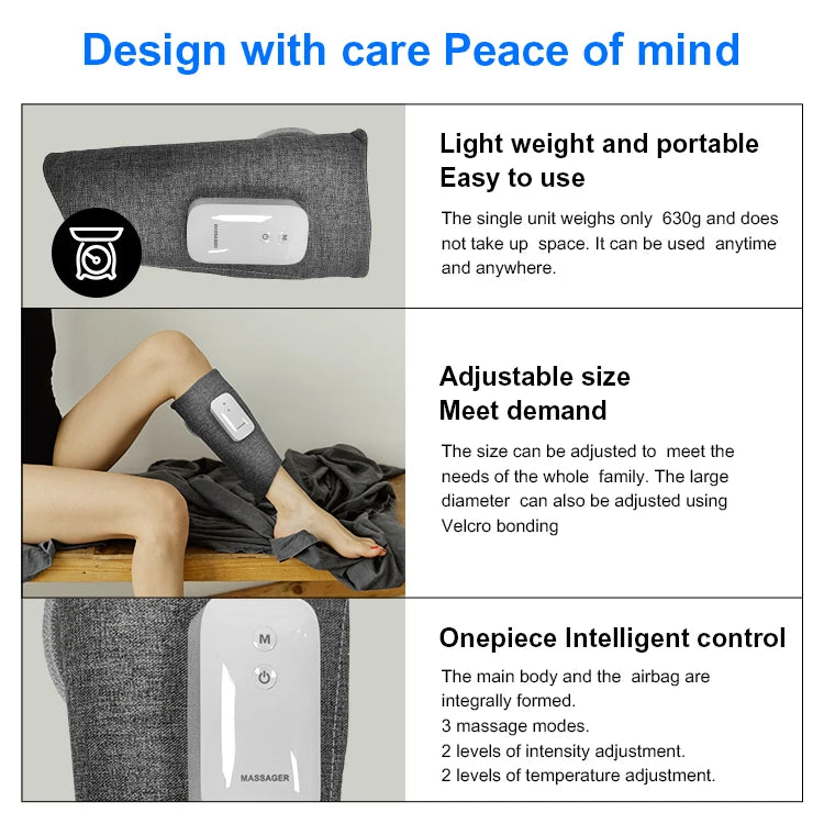 Air Compression Leg Massager | Heat & Vibration