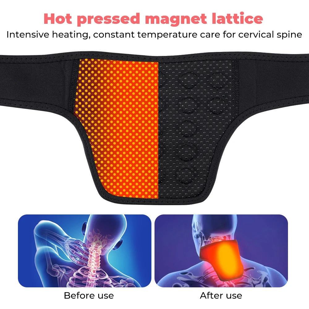 Tourmaline Self Heating Neck Brace | Magnetic Support