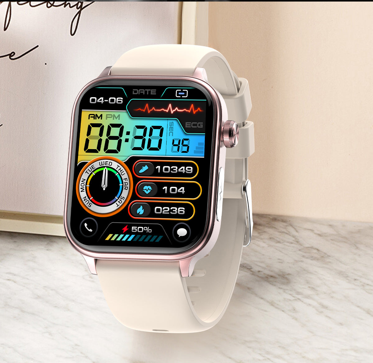 Health & Fitness Smart Watch | ECG & Activity