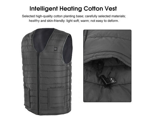 USB Heated Vest | Unisex Winter Core Warmer