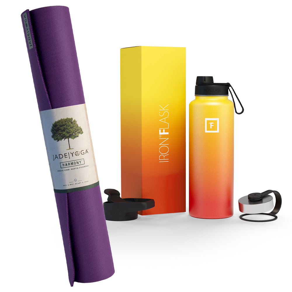 Yoga Mat & Iron Flask Bundle | Full Body Flow