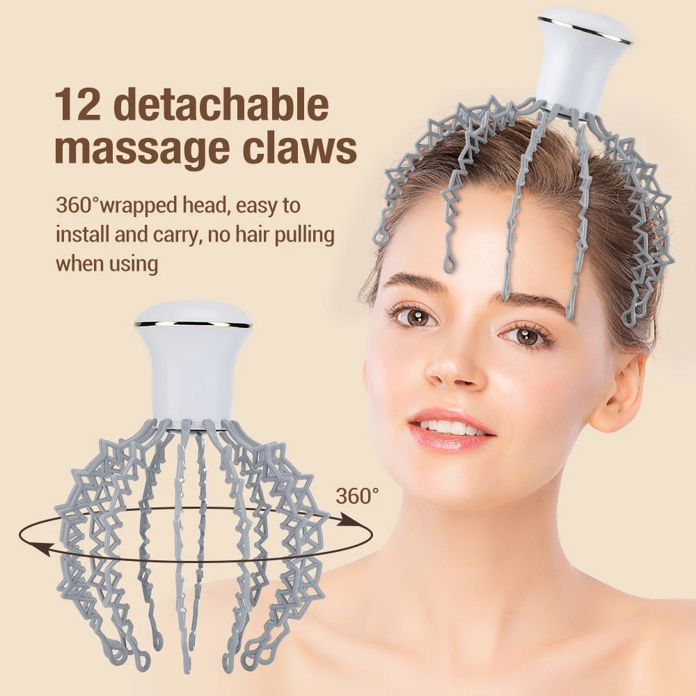 Wireless Head Massager | 12-Claw Scalp Relaxation