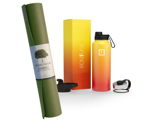 Yoga Mat & Iron Flask Bundle | Full Body Flow