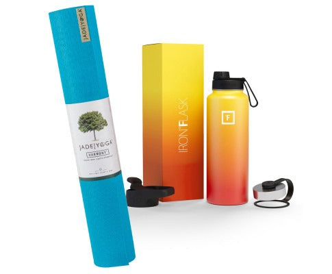 Yoga Mat & Iron Flask Bundle | Full Body Flow