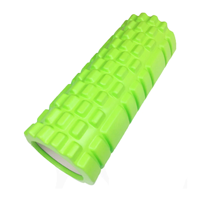 Yoga foam roller, hero view showing 3D textured EVA surface with sturdy ABS core, designed to help support full-body mobility work.