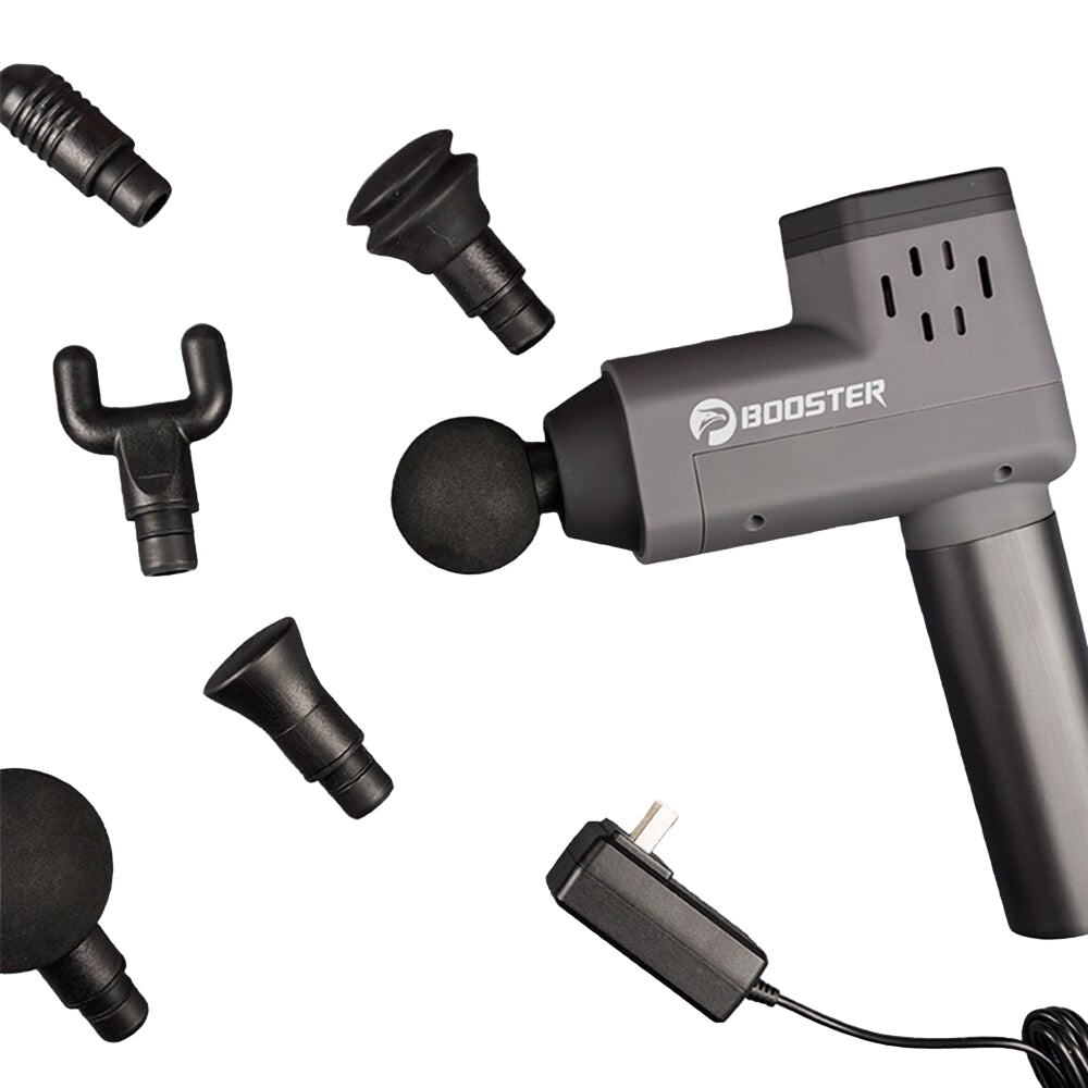 T-Series muscle massage gun in hero front view, showing 12mm amplitude and 1300–3300rpm range to help support deep muscle comfort.