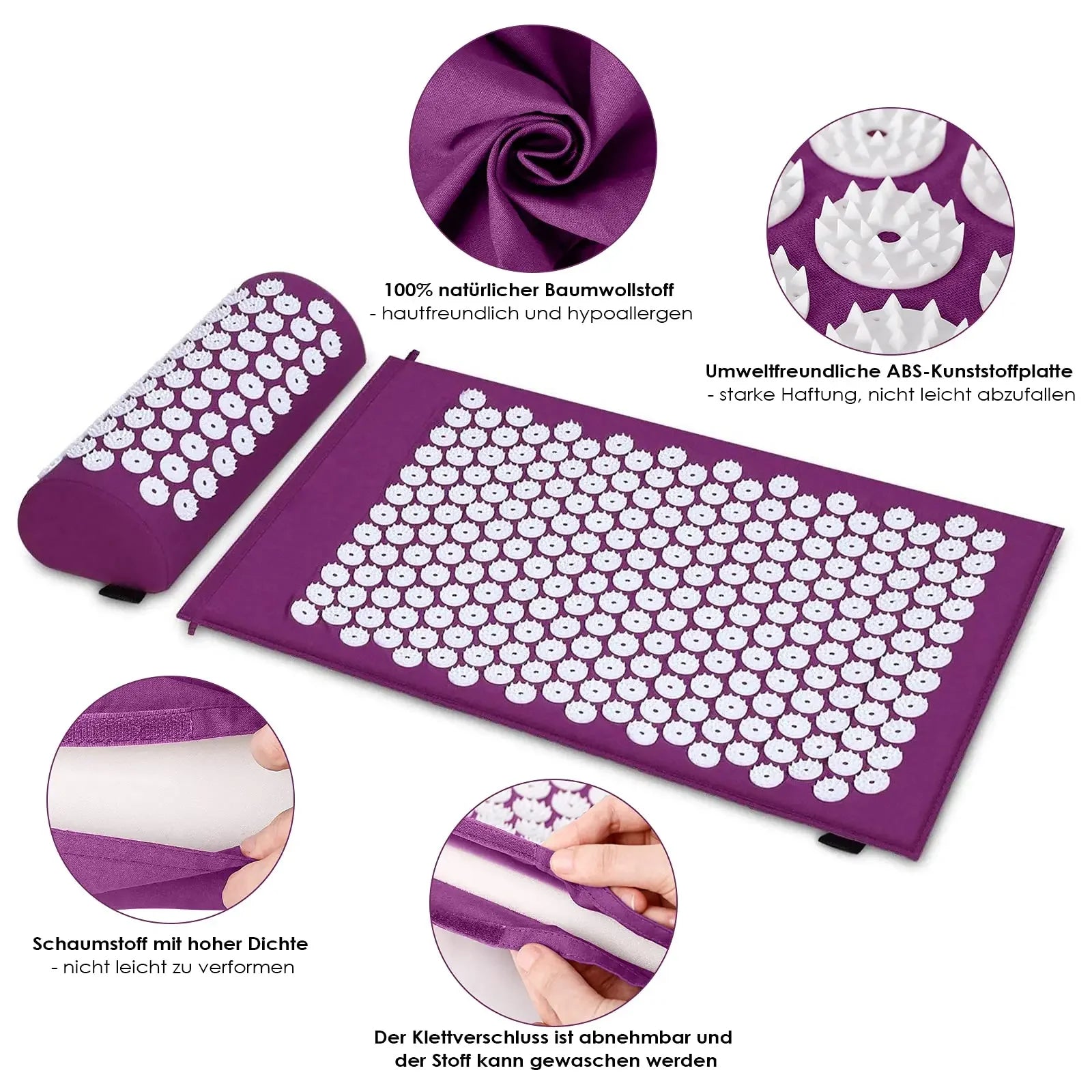 Yoga Acupressure Mat | Back & Neck Set