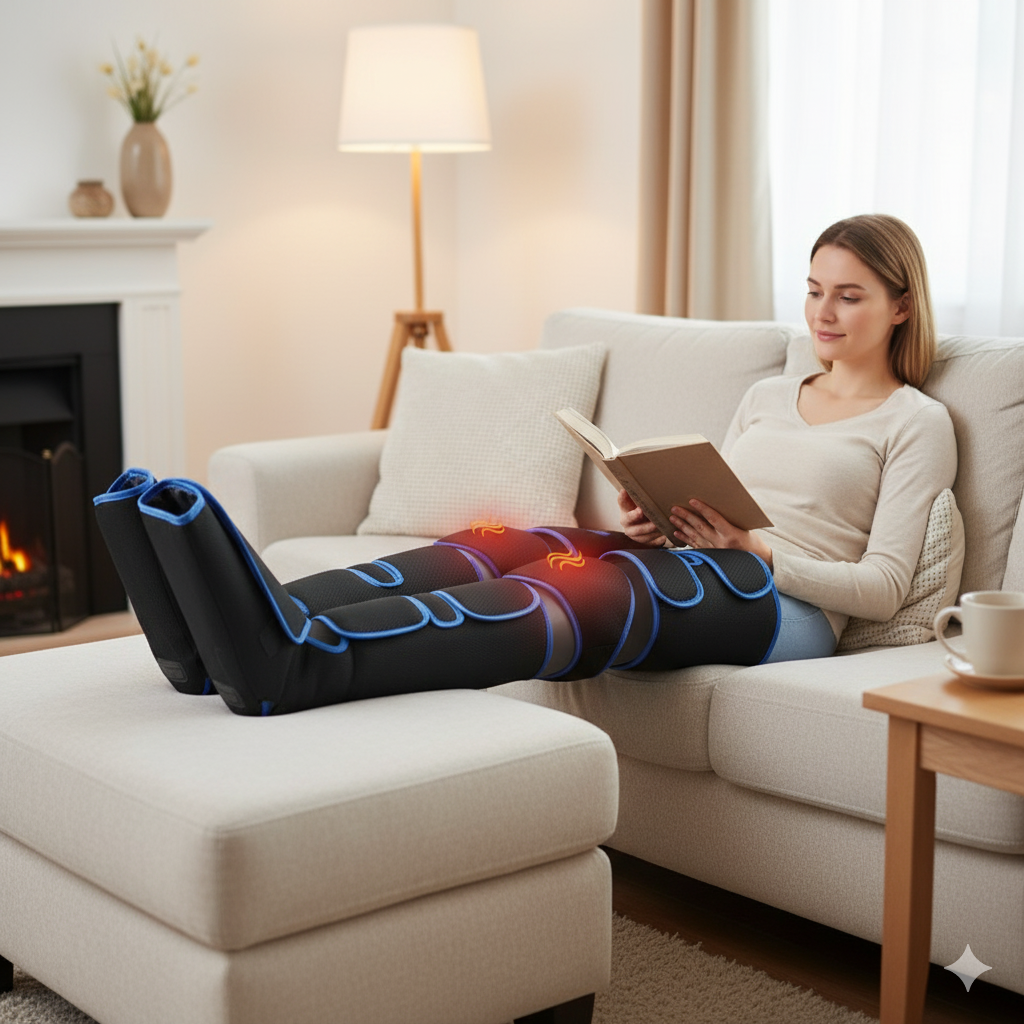 360° Air Compression Leg Massager | Full Leg Knee Heat