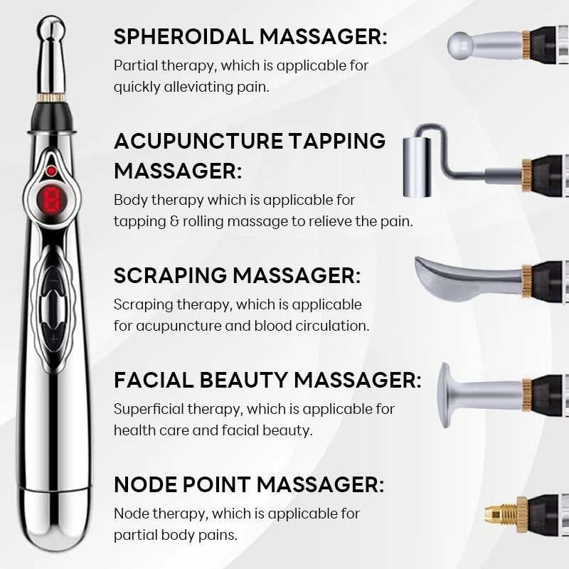 Laser Acupuncture Pen Massager | 5 Heads