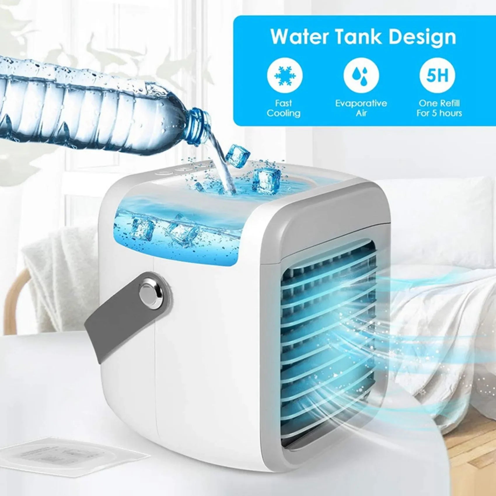 3 in 1 Mini Air Conditioner | Portable Cooler & Humidifier