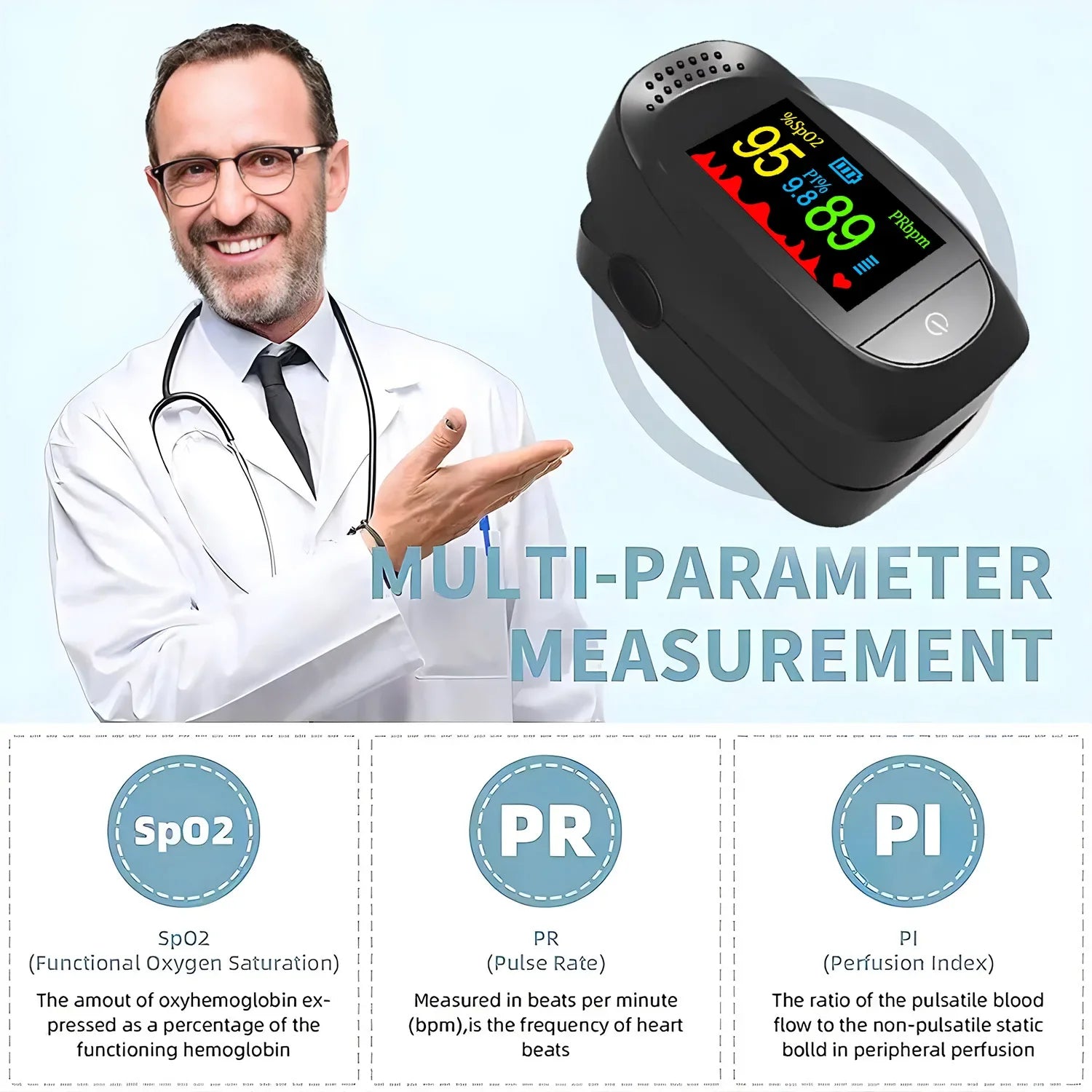 Finger Pulse Oximeter | SpO2 & Pulse Monitor