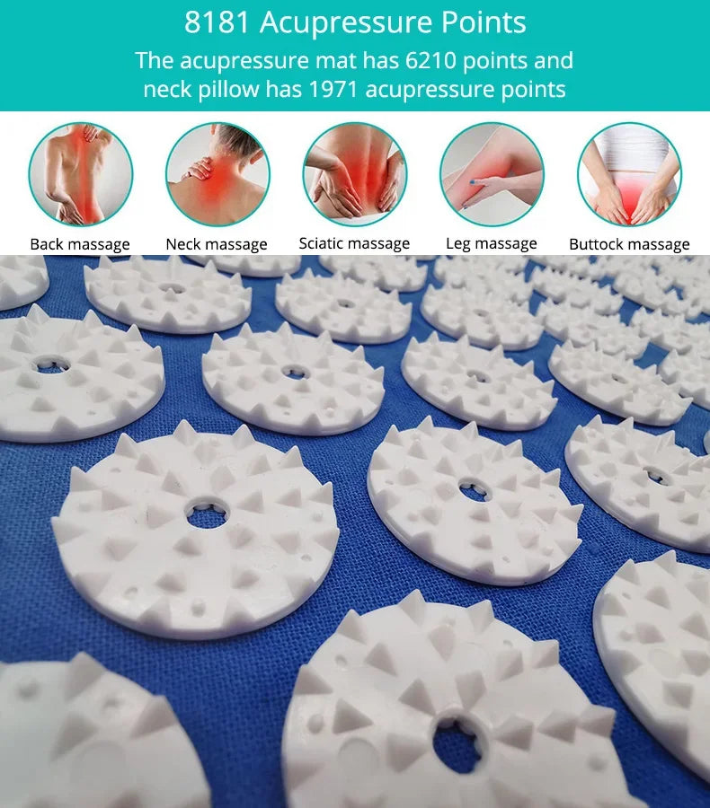 Yoga Acupressure Mat | Back & Neck Set