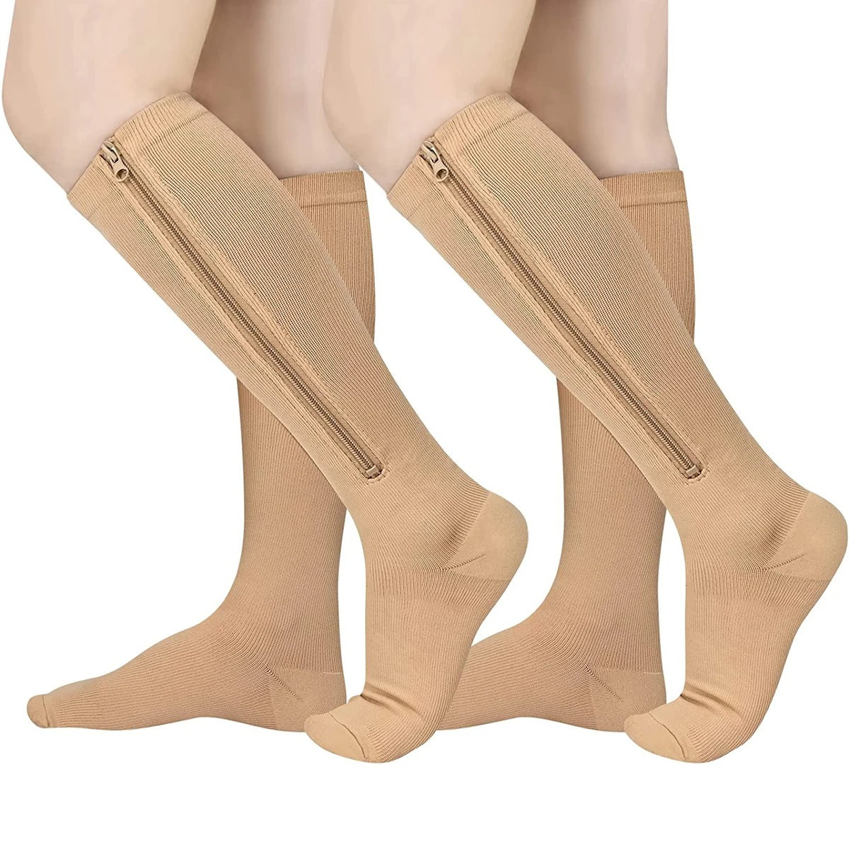 Medical Zipper Compression Socks | 15–20mmHg Support