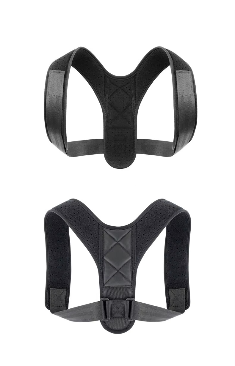 Black posture corrector on a white background