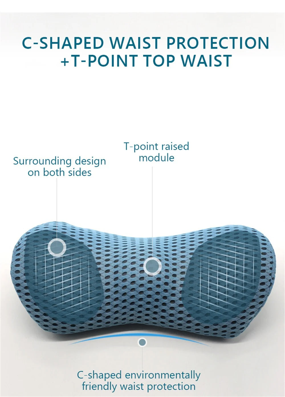 Breathable Memory Foam Lumbar Support Pillow