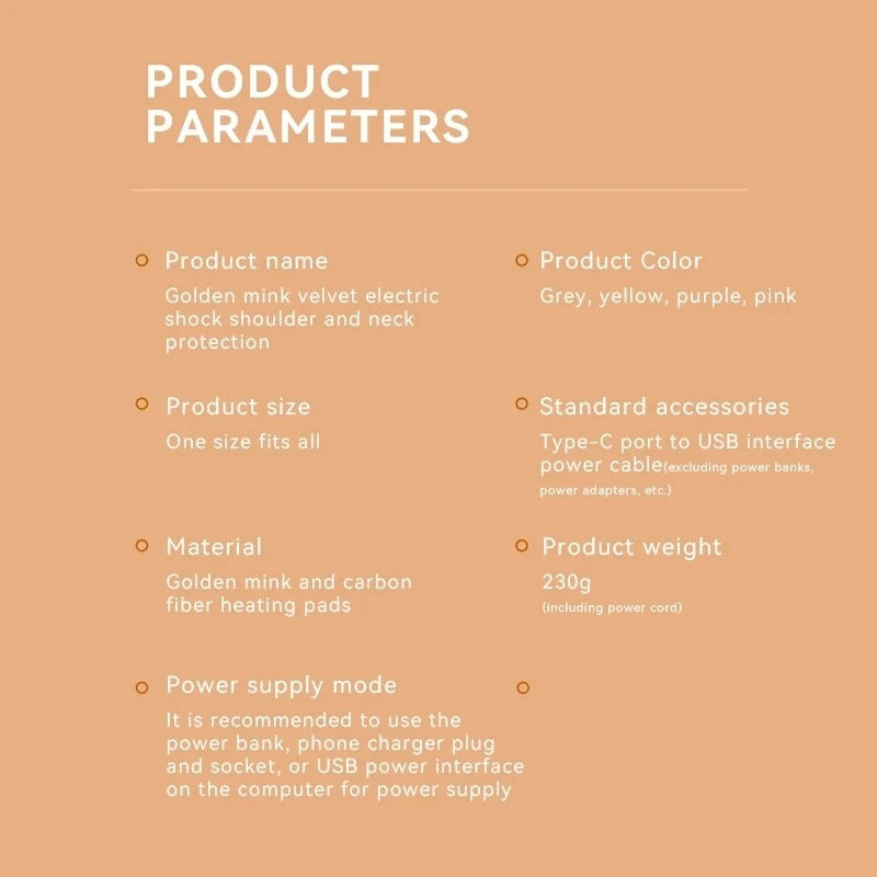 USB Neck & Shoulder Heating Pad | 3 Heat Levels