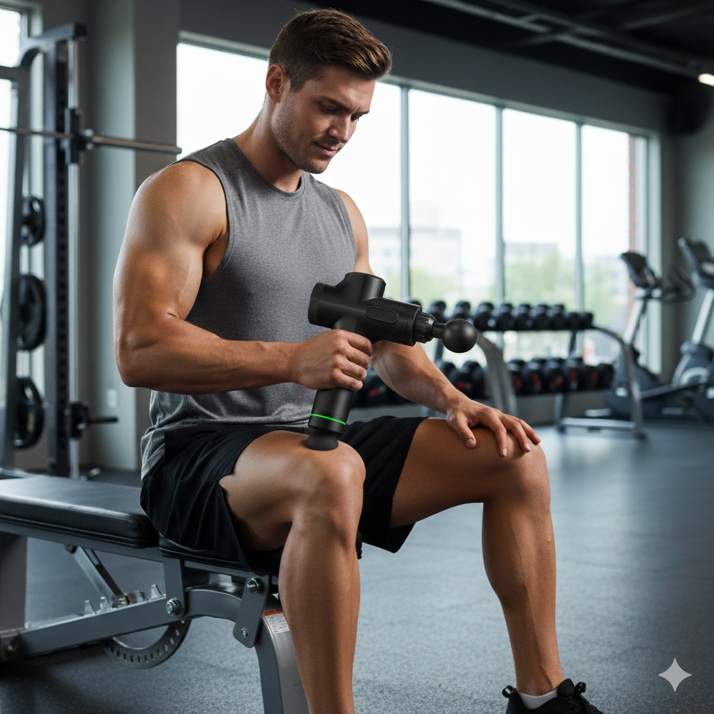 N - Professional Massage Gun - 30 Speeds/8 Heads - Touch Screen