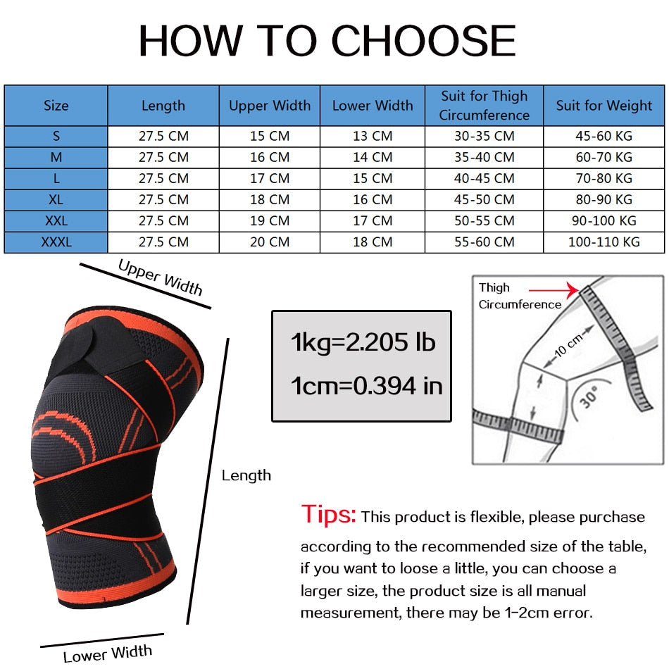 Graduated Knee Compression Sleeve Support