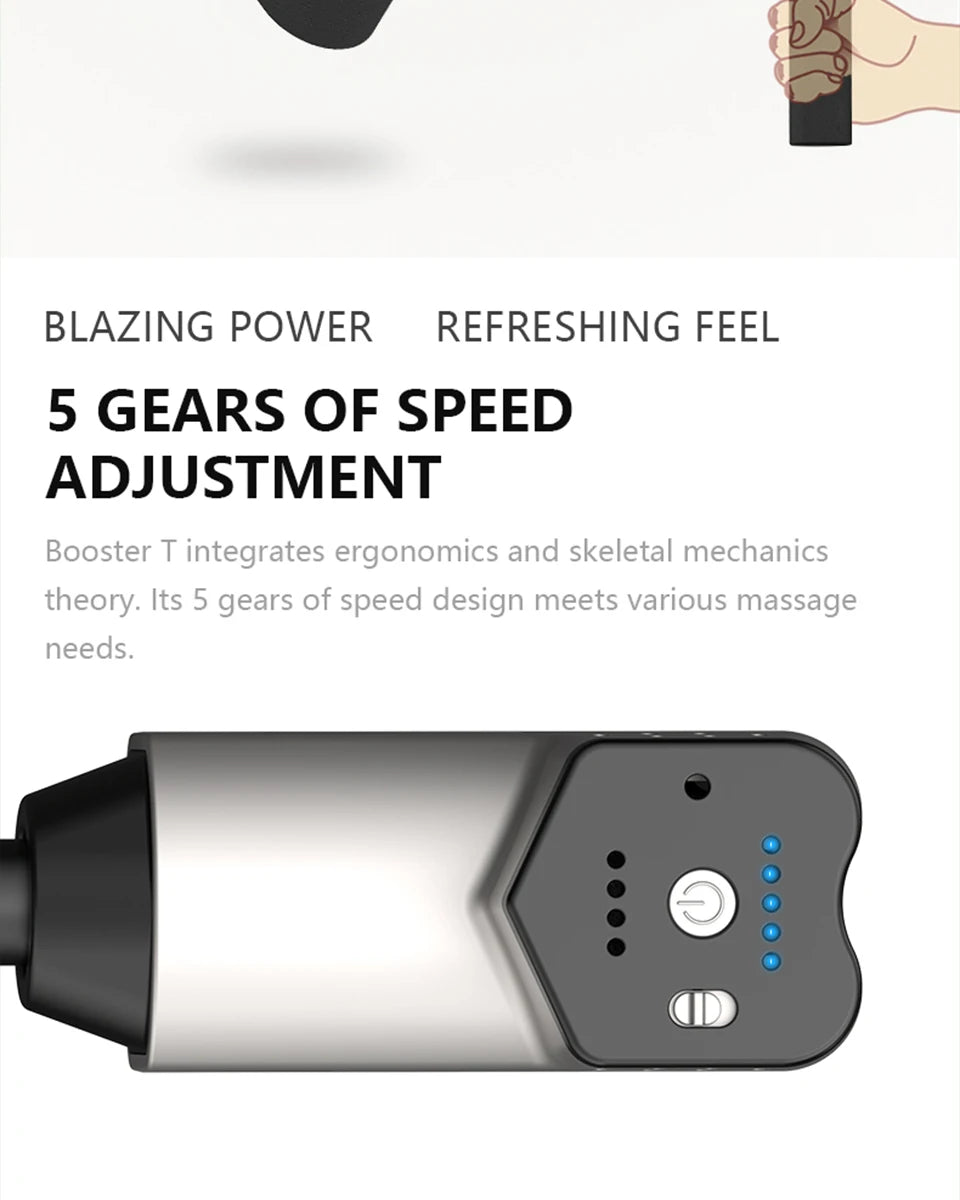 T-Series Muscle Massage Gun 12mm (1300–3300rpm)