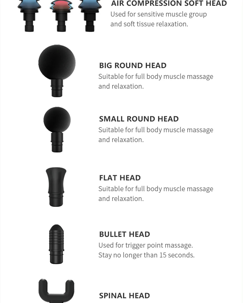 T-Series Muscle Massage Gun 12mm (1300–3300rpm)