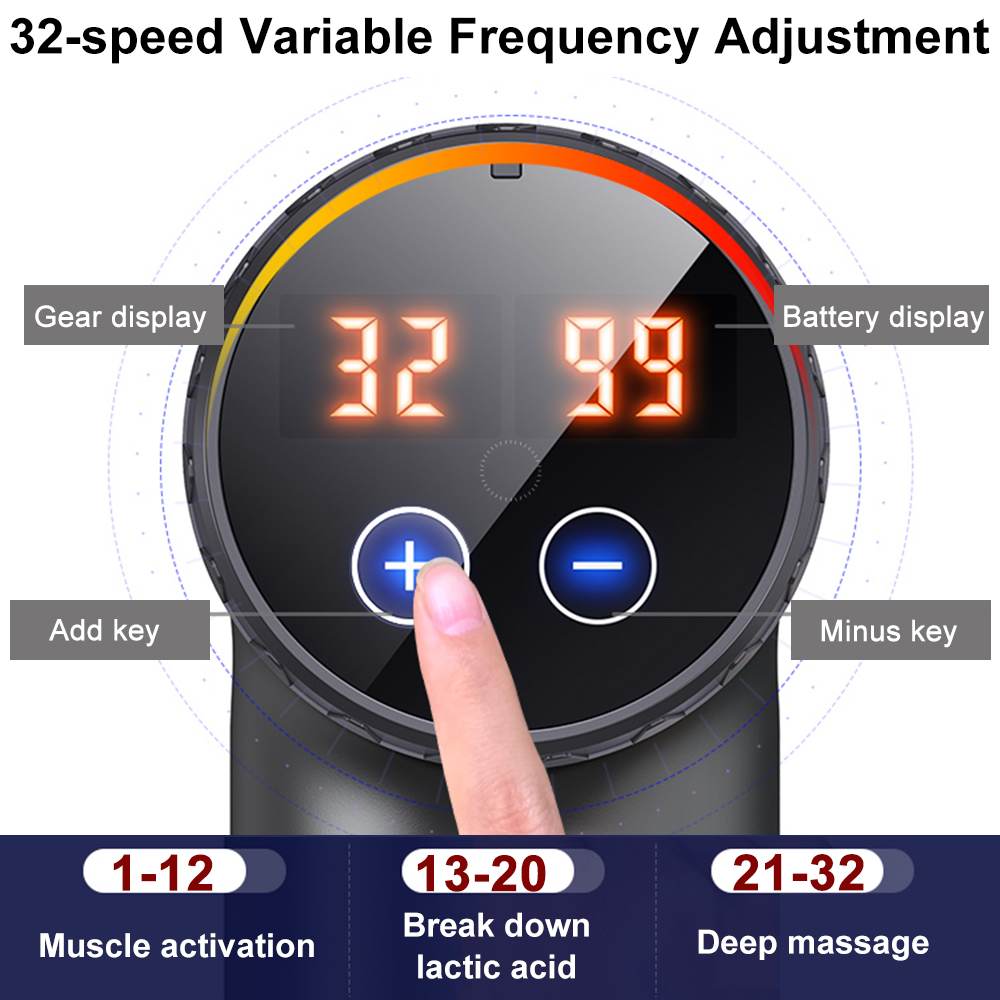 Professional Massage Gun 32 Speeds Touch Screen