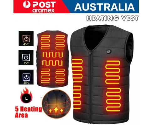 USB Heated Vest | Unisex Winter Core Warmer