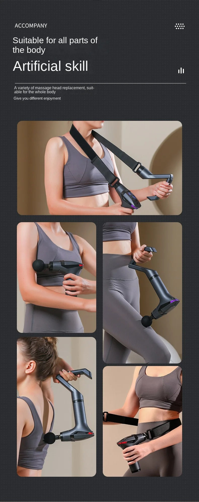 Long Handle Fascia Massage Gun | 12-Speed Relief