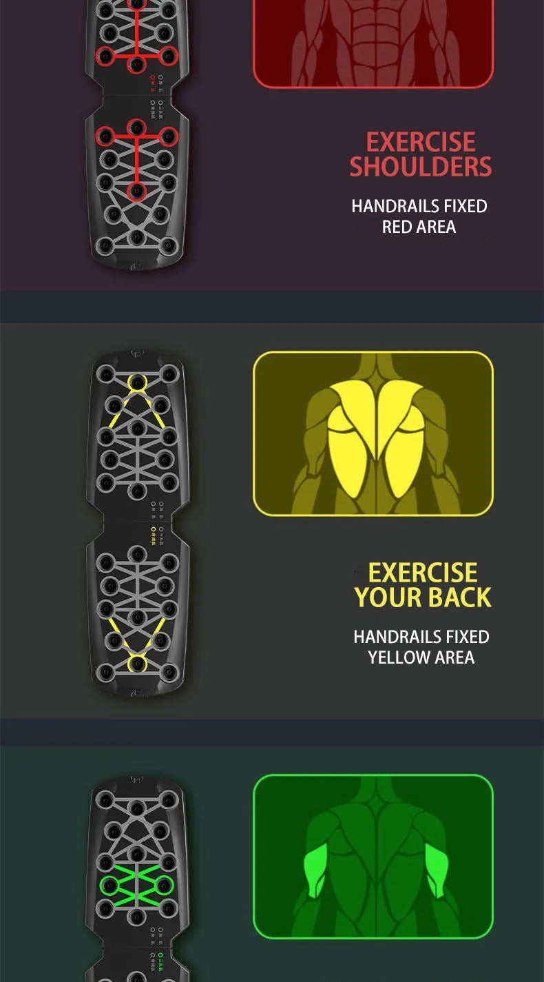 Folding Push Up Board | 14-in-1 Upper Body System