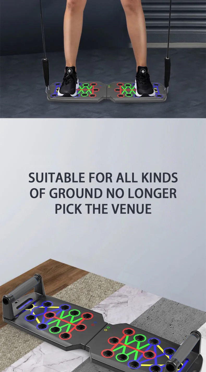 Folding Push Up Board | 14-in-1 Upper Body System