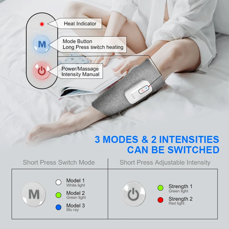 Air Compression Leg Massager | Heat & Vibration