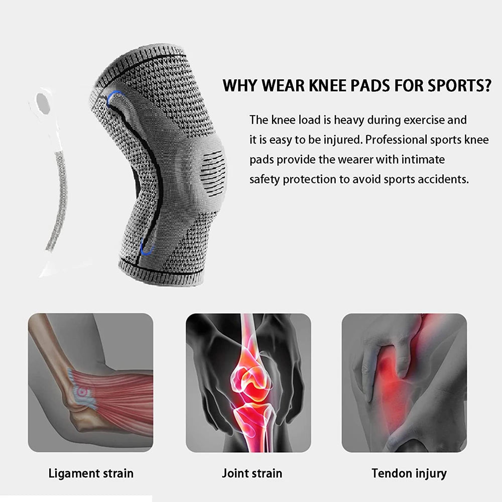 Silicone Knee Compression Brace | Patella Support