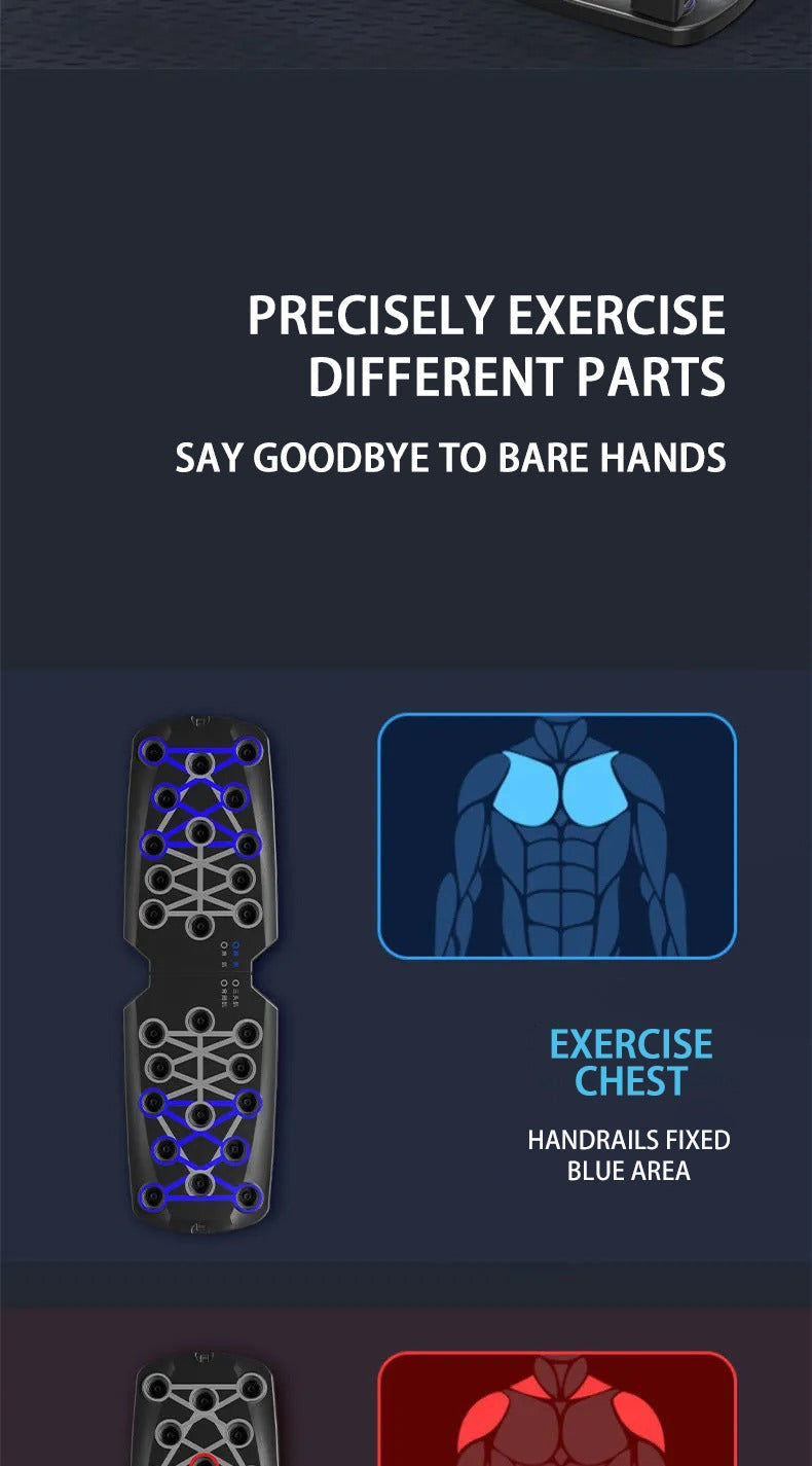 Folding Push Up Board | 14-in-1 Upper Body System