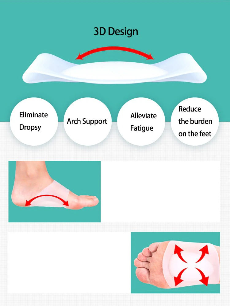 Silicone Arch Support Insoles | Foot Comfort