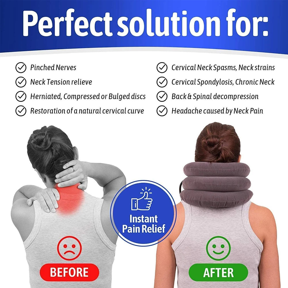 Inflatable Neck Traction Collar | Adjustable Support