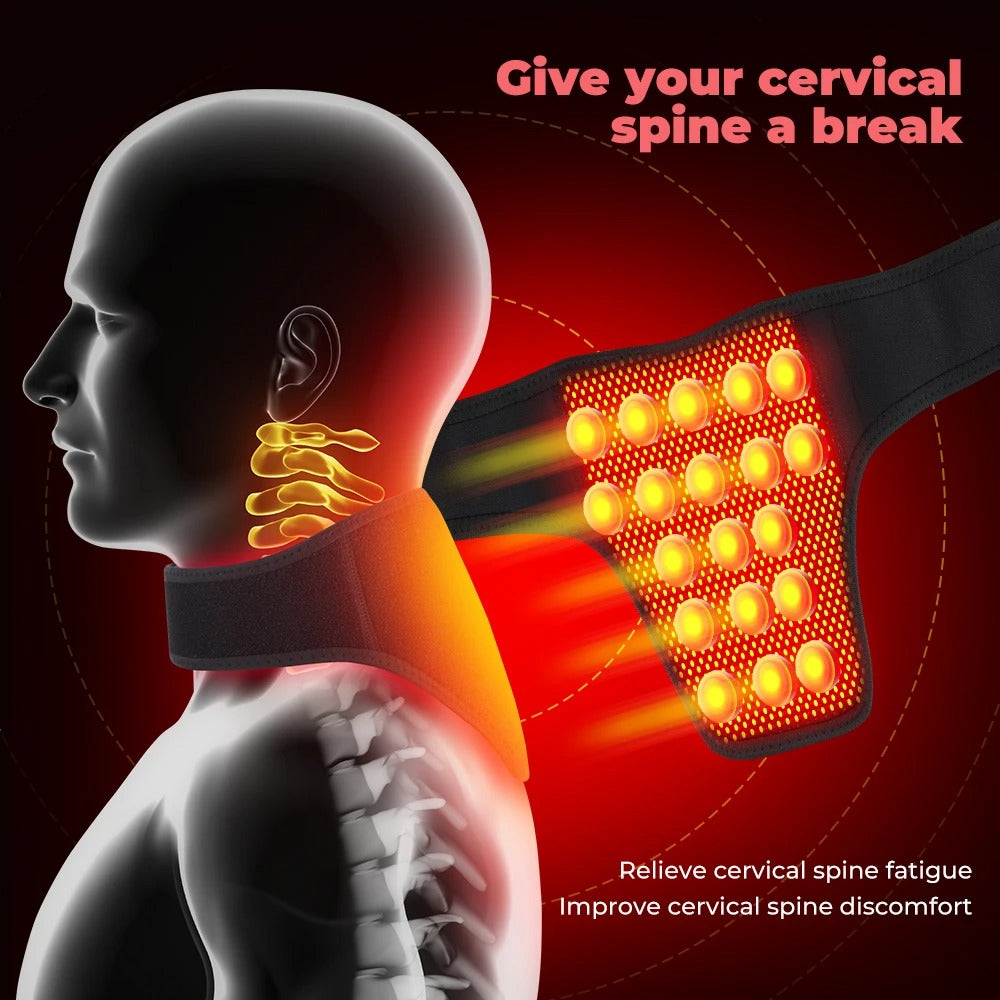 Tourmaline Self Heating Neck Brace | Magnetic Support